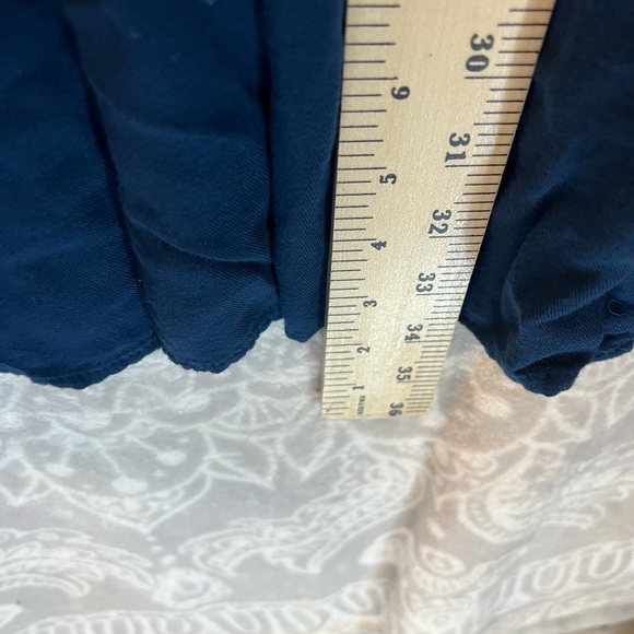 EVERLY NAVY BLUE VAGUELY NAUTICAL DRESS SO CUTE BOATING DRESSY CASUAL GOLD M EUC - Picture 10 of 11
